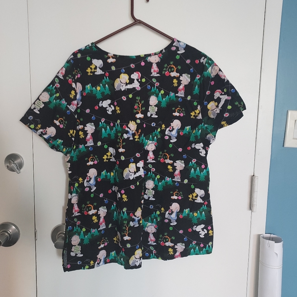 Snoopy Christmas scrub shirt